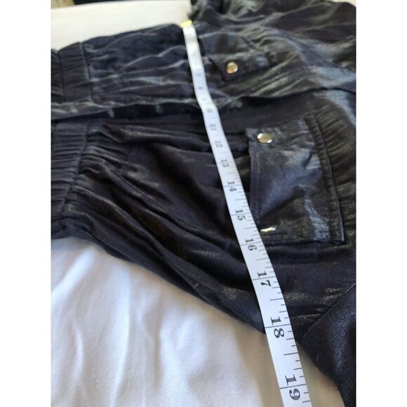 Samant Chauhan Anthropologie Women's Utility Maxi Dress XS Dark Metallic Blue - Picture 9 of 11